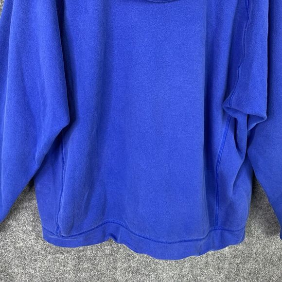 Adidas Big Logo Hooded Sweatshirt Royal Blue Pullover Heavy Warm Size 2XL - Picture 10 of 13